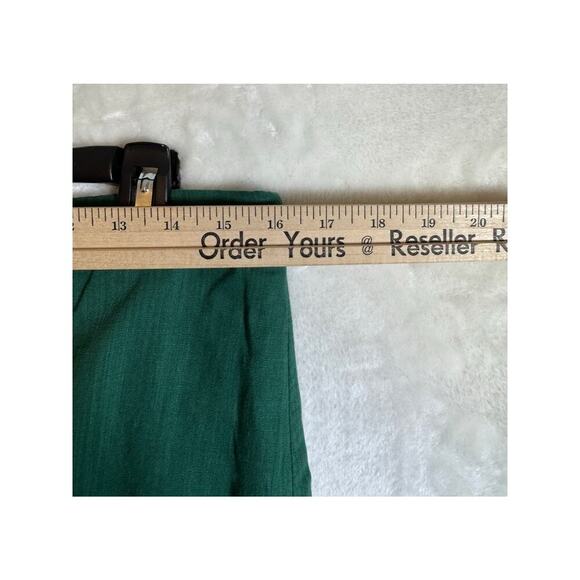 NWT Talbots Green Linen Blend Embroidered Skirt 8 P 8P Scalloped - Picture 3 of 6